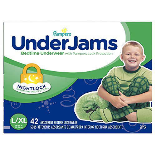 The Underjams by Pampers is an absorbent nighttime underwear with leak protection. Read more about Under Jams now.