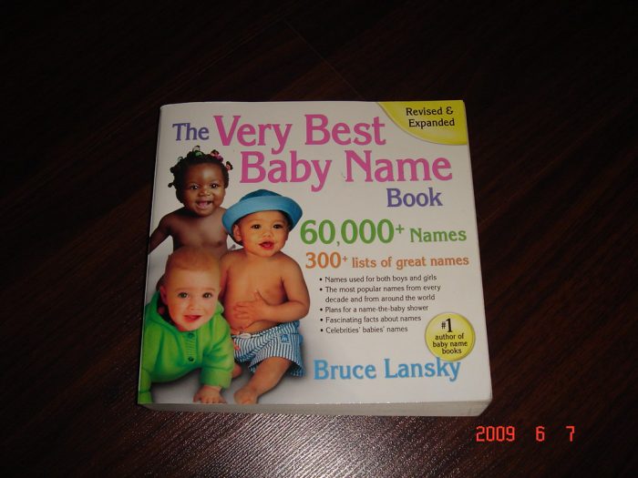 Baby names - A book for baby names entitled "The Very Best Baby Names Book". This will help you choose names for your baby. Dive into a world of inspiration and discover meaningful ones and resonate it with your heart, ensuring your child carries an identity they'll cherish throughout their life.