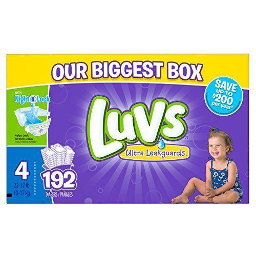 Luvs overnight nappies with ultra leakguards. 