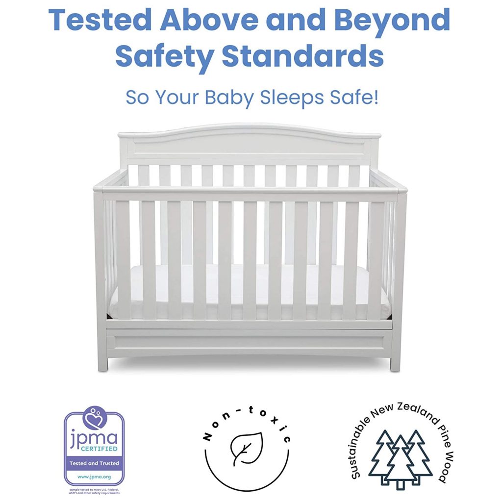 Delta Children Emery 4-in-1 Convertible Baby Cribs 