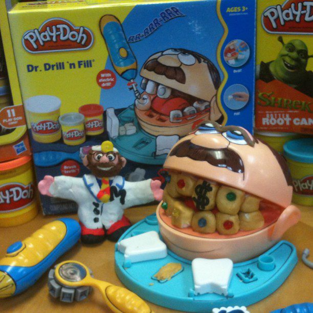 Gift kids interested in dentistry with Play Doh Dr. Drill n Fill.