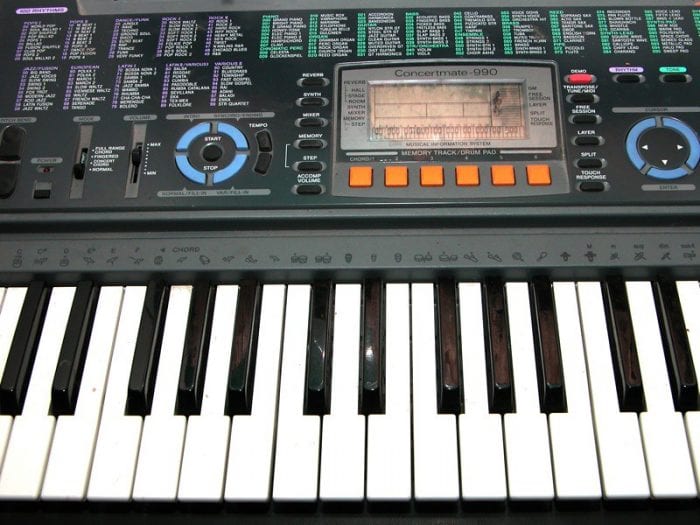 Black-colored piano, boasting a wide range of keys and regarded as one of the best affordable digital musical piano instruments in the market.