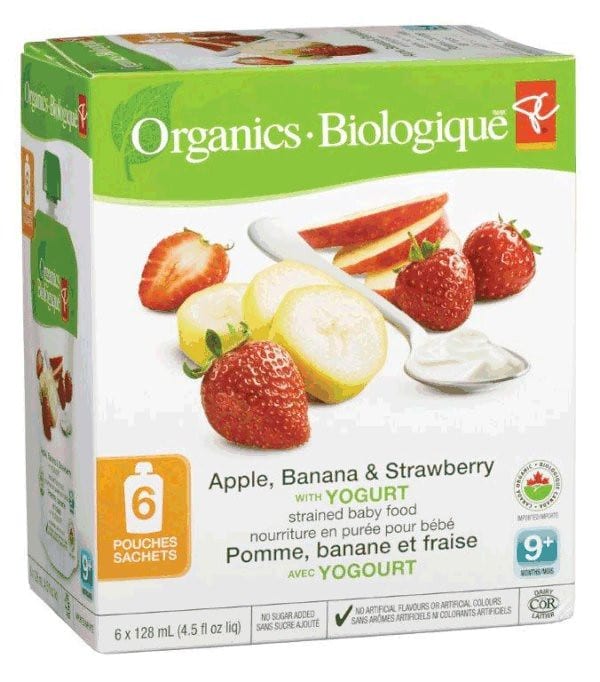 Organics Biologique yogurt for babies with best taste due to different fruit flavors