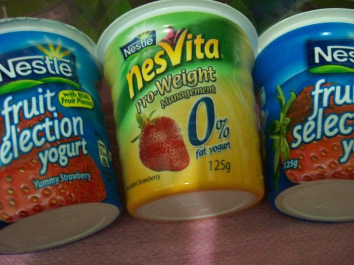 Nestle's Nesvita yogurt in strawberry flavor