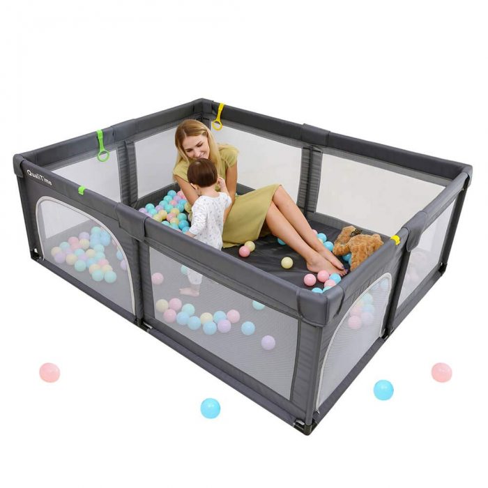 QualiTime playards are ideal for indoor and outdoor use. 