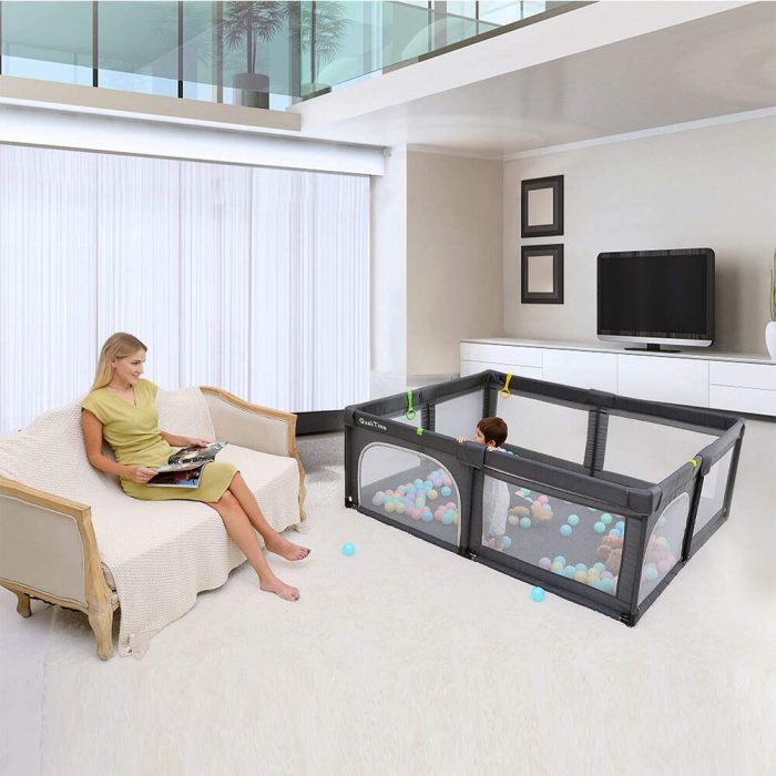 This playards is made of breathable mesh. This playards is ideal for indoor/outdoor use.