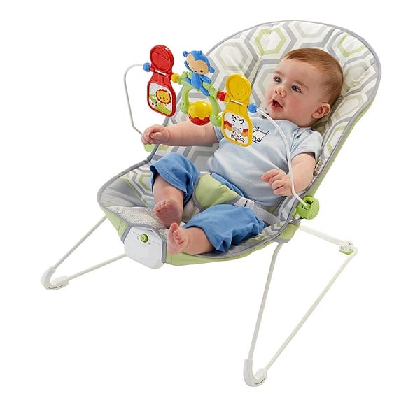 difference between baby bouncer and rocker