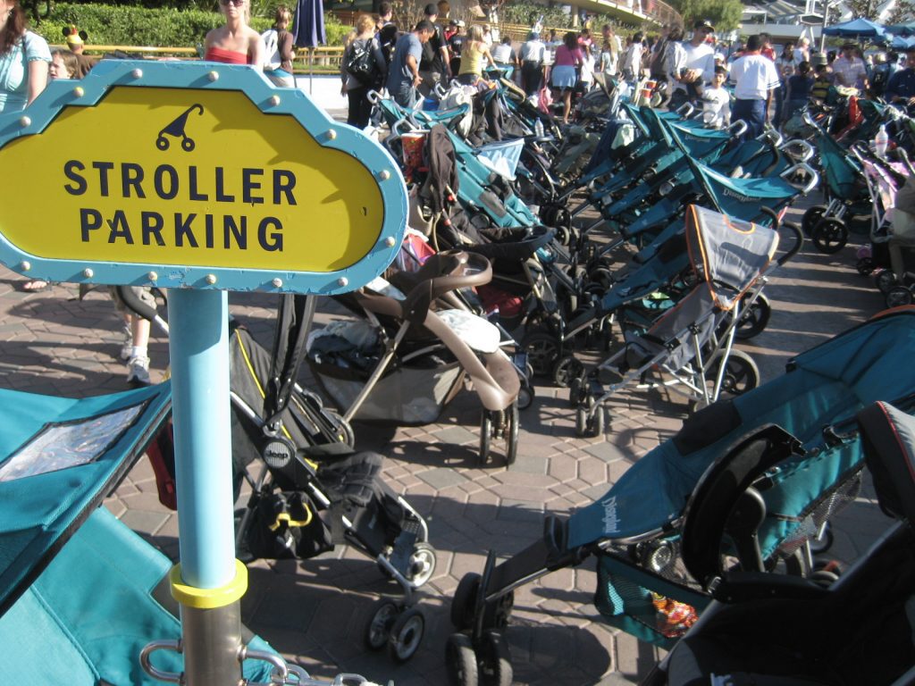 parking for baby prams, so many prams