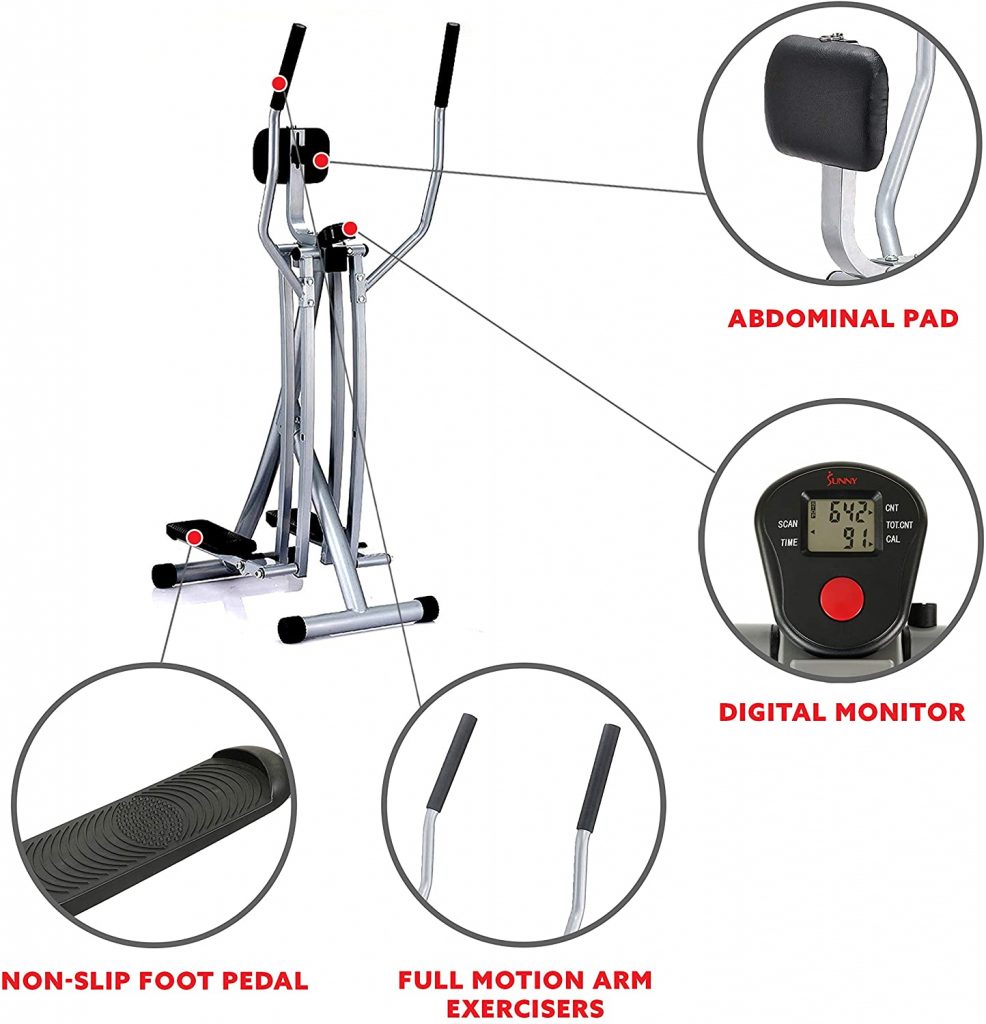 Sunny Health & Fitness SF-E902 Air Walk Elliptical Trainer
