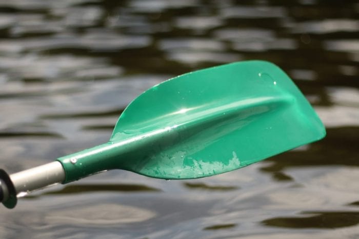 A kayak paddle