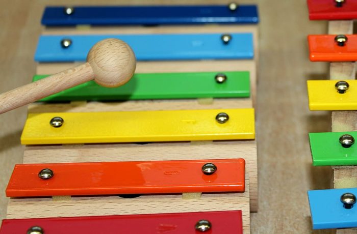 This xylophone for kids also comes with two mallets - double the fun while making music! 
