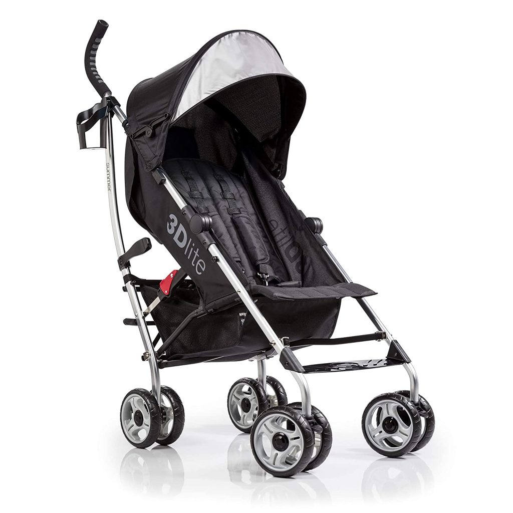 The 3DLite kid stroller offers the best 4-position recline and 5 point safety harness