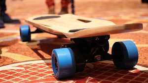 a kids electric skateboard ready to glide away