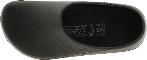 This Birkenstock is ideal for surgeons because it's made with 100% Polyurethane and has a certified Anti-Slip outsole. It is accurate with its sizes and has marking on the sole to distinguish if its for men and ladies