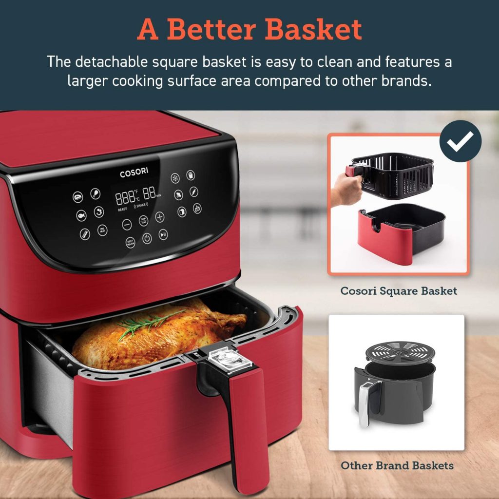 Air fryer with basket