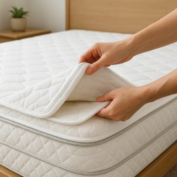 Keeping a mattress clean with removable protector, regular vacuuming, and scheduled rotations to reduce sag and allergens.
