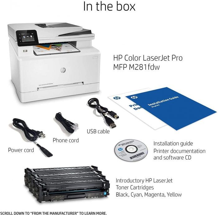 Setup for HP M281fdw All-in-One