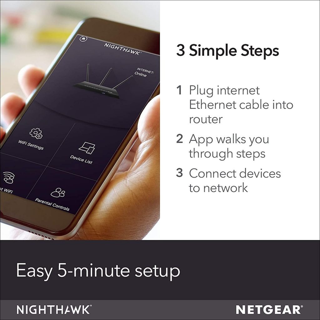 This photo shows the 3 simple steps to set up your home router