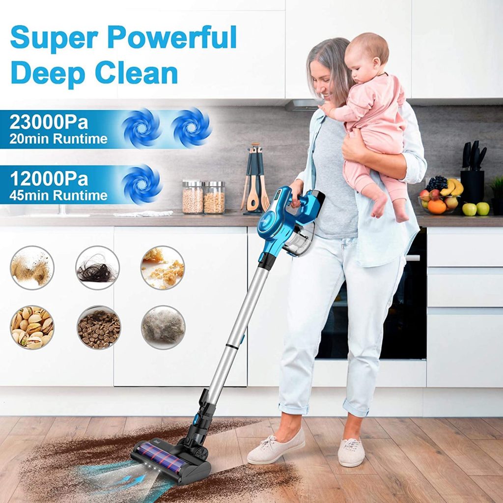 You can use this cordless stick vacuum while taking care of your baby. You dont need to worry about the inconvenience that it brings to you.