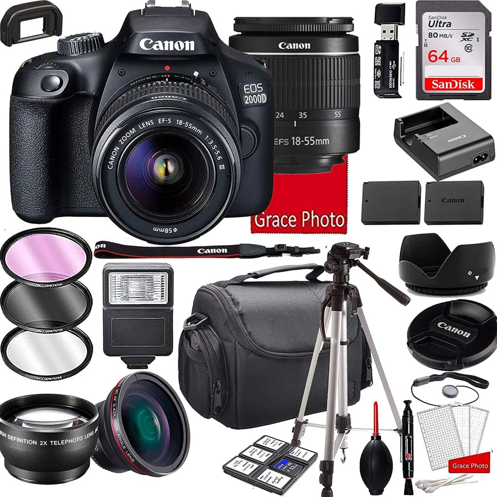 This Canon DSLR for a beginner is one of the best options for a beginner because it comes with everything. Best choice for someone starting in photography