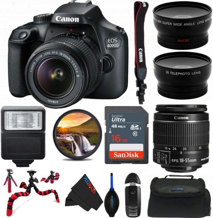 best dslr camera - This Canon Camera is a little less expensive than the T7. It still creates incredibly beautiful images with an 18 Megapixel APS-C sensor.