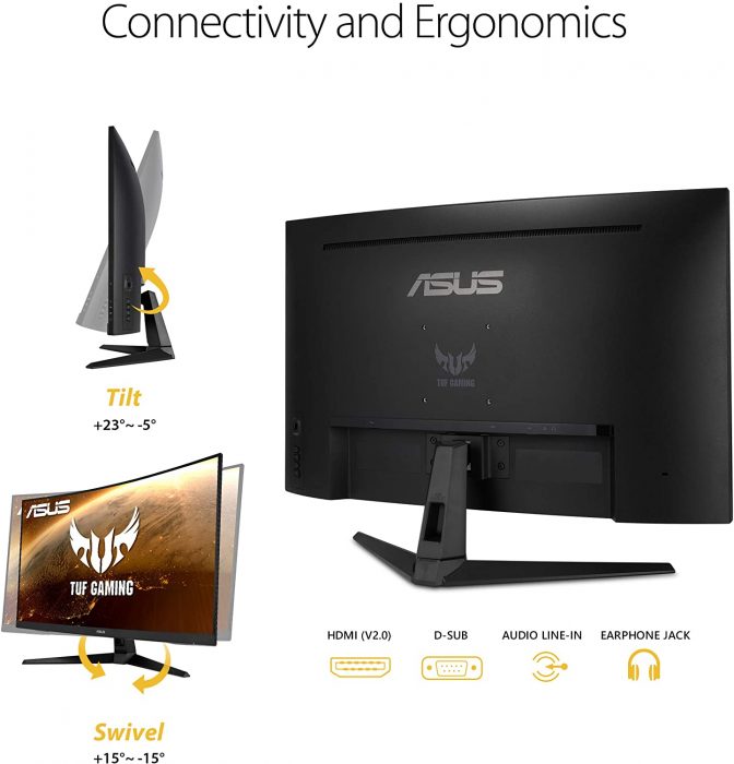 Connectivity and ergonomics of Asus TUF
