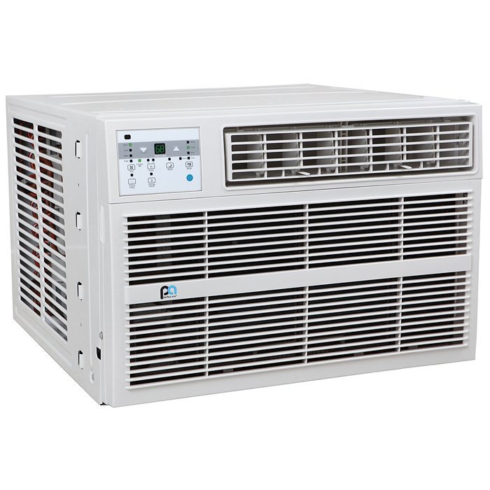 A window type air conditioner. When shopping for the best air conditioner units, look for an air conditioner that can produce enough cold air to cool the space you want it to. Compare options for central air conditioner units, window air conditioner units, and portable units. Look at air conditioner reviews to see how loud the best options are, how reliable they are, and if there are any nice extra features.