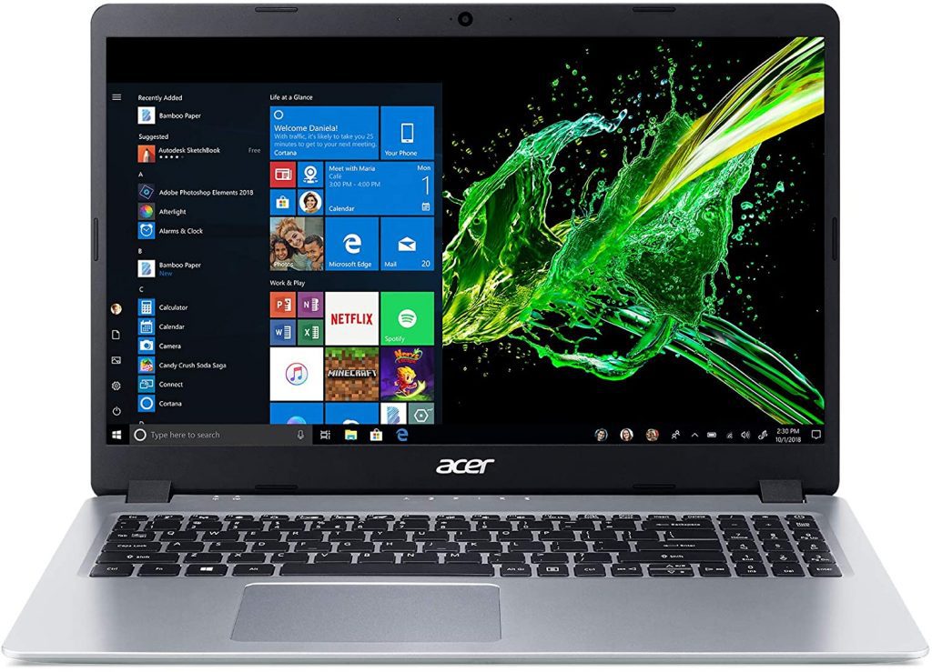 This is Acer Aspire 5 Slim best touchscreen Laptop. This best touchscreen laptop has a narrow screen to body ratio which is great for most laptops. The keyboard is black. The touchscreen laptop base has the best metallic design. The screen wallpaper is HD. This touchscreen laptop is best for personal use and office works. 