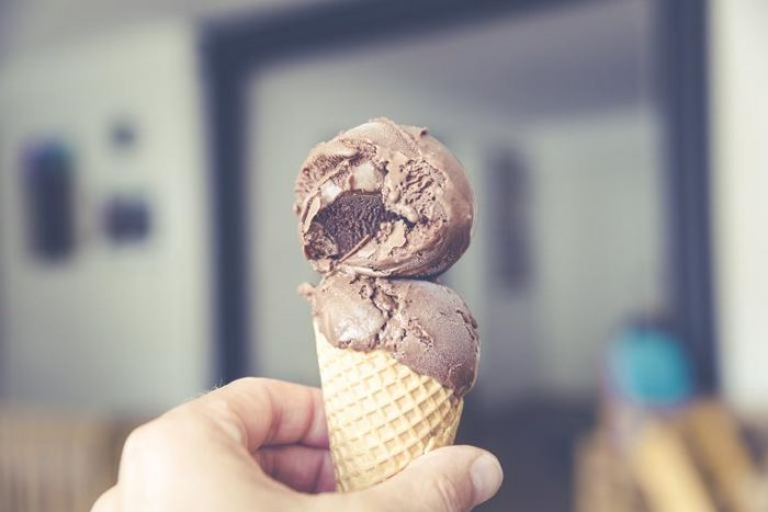 An ice cream made from one leading ice cream maker brand. Indulging in a cold dessert after lunch offers a refreshing sensation, providing a delightful contrast to the savory meal. It tantalizes the taste buds and leaves one feeling pleasantly satisfied.