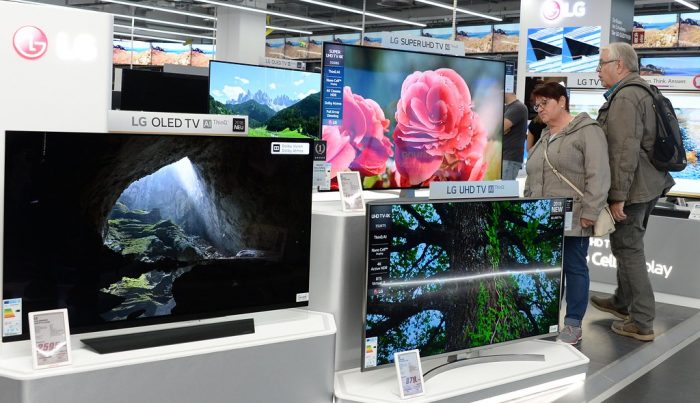 LG TVs in different sizes.