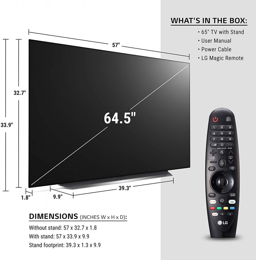 OLED TV with 64.5 screen ratio