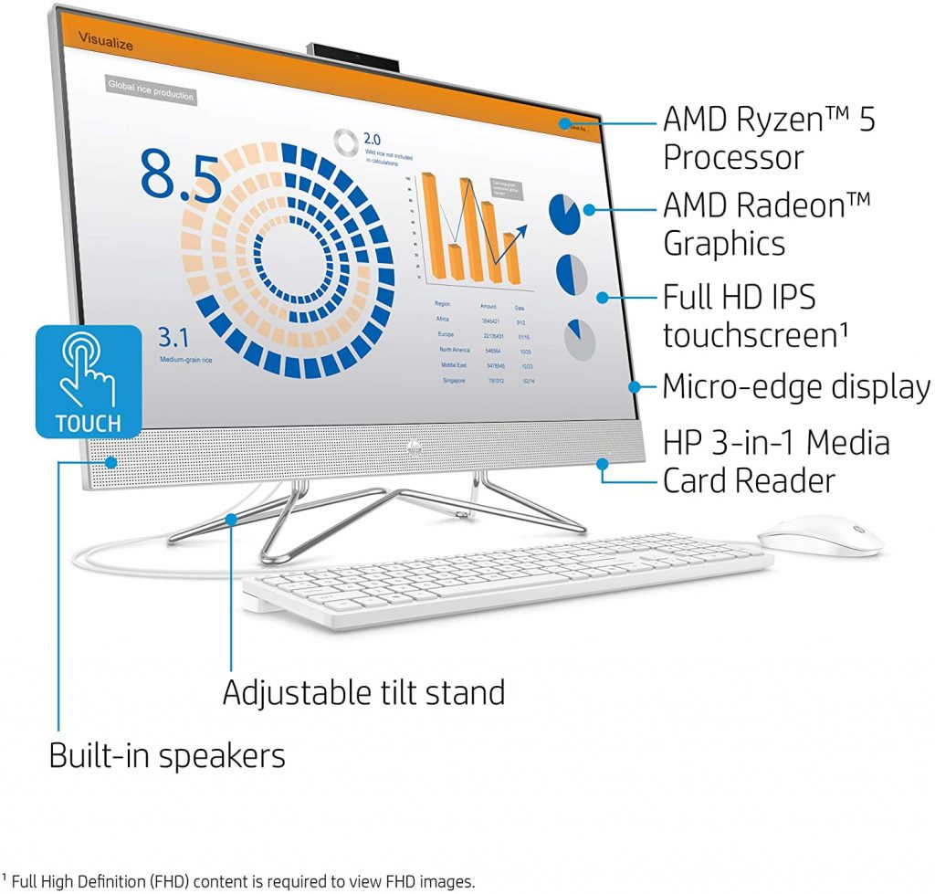 HP 27-inch Touchscreen all-in-one computer