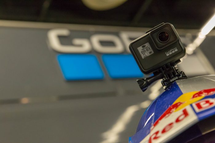 The best GoProMax 360 camera worn on top of a hat.