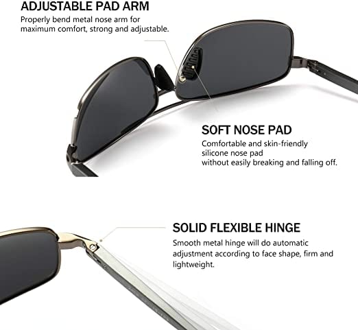 These sunglasses are adjustable for the perfect fit. These sunglasses are highly affordable and come in several color choices. They are also lightweight sunglasses