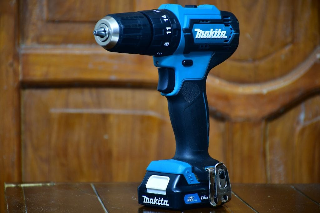 The Makita cordless drill, one of the top non-corded drill options on the market.