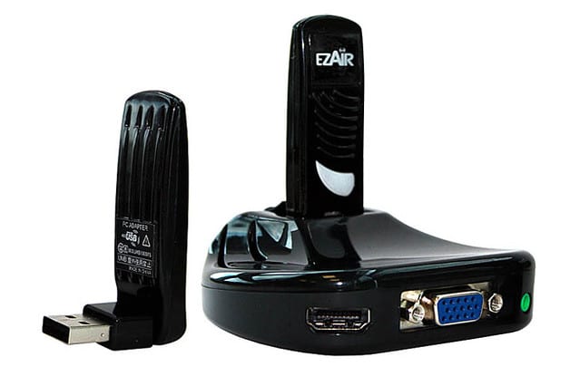 EZAir cord-free HDMI with best USB connector and remote control for wireless connectivity and best operation.
