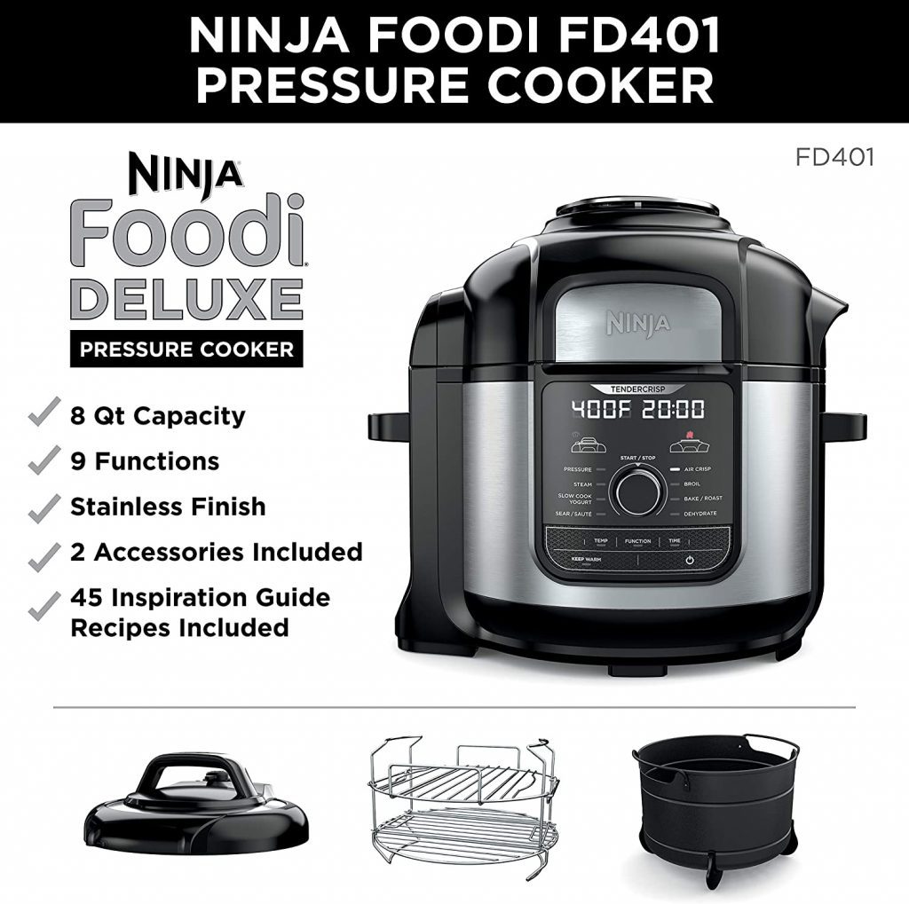 The Ninja FD401 pressure and multi cooker 
