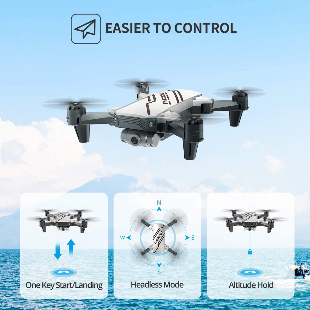 best drones for beginner - This mini drone is an inexpensive model that’s great for kids to try. It has a 720P HD camera for them to play around with.