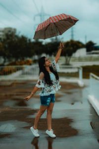 An umbrella as a necessity for holiday