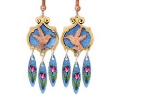 hanging colorful earrings