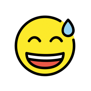Summer Jokes: A yellow awkwardly laughing emoji.