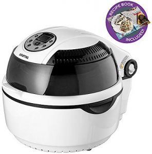 Gourmia Digital Air Fryer has 360-degree design that cooks your food from all directions, ensuring that it is cooked evenly and thoroughly all over.