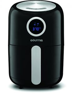 Gourmia air fryer has digital display and has eight different pre-programmed air frying cook modes.