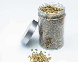 The storing process of seeds after production.