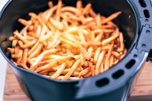 You may use air fryer French fries as a foundation for many dishes. If it's fresh russet potatoes you'll use, you may leave skins too.