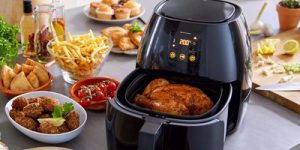 Air fryer cooks your turkey just like deep frying without oil. The air fryer is an excellent way to cook turkey. Turkey air fryer is delicious. Turkey from the air fryer is better than frying. Turkey meat is juicy. This fryer turkey is healthy and better than frying your turkey.