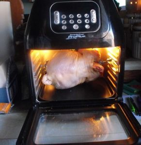 Ninja Air Fryer. Cooking chicken in the air fryer.