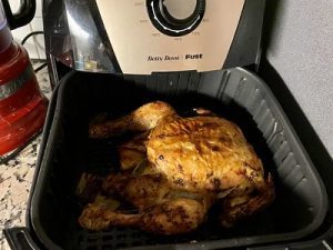 Chicken in air fryer is the best. If you are serious about dropping some pounds and want to reduce the number of calories you consume each day for a gluten-free life, cooking your best air fryer chicken breast could be the ideal option for you. It seems to reason that frying is the culinary endeavor for which air fryers are ideally suited. However, you may also utilize them in the baking process. Dust the seasoned salt air fryer chicken breasts with cornstarch before dipping it in an egg and milk mixture that has been seasoned with kosher salt or table salt, pepper, smoked paprika, dried basil, dried thyme, garlic powder, onion powder, and other seasonings before turning it over. Air Fryer Whole Chicken.