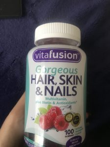 Vitafusion multivitamins for hair, skin, and nails.