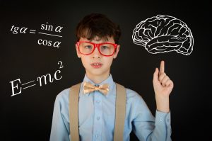 The boy is talking about the benefits of it to our brain.